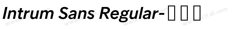 Intrum Sans Regular字体转换